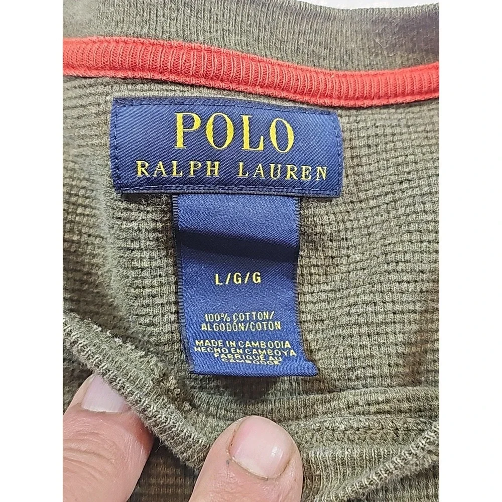 Polo Ralph Lauren Sweater Men's Large Crewneck Pullover Green